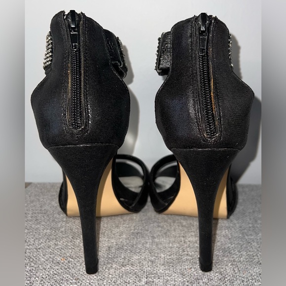 BONNIBEL BLACK RHINESTONE HEELS SIZE 7 - Picture 5 of 10